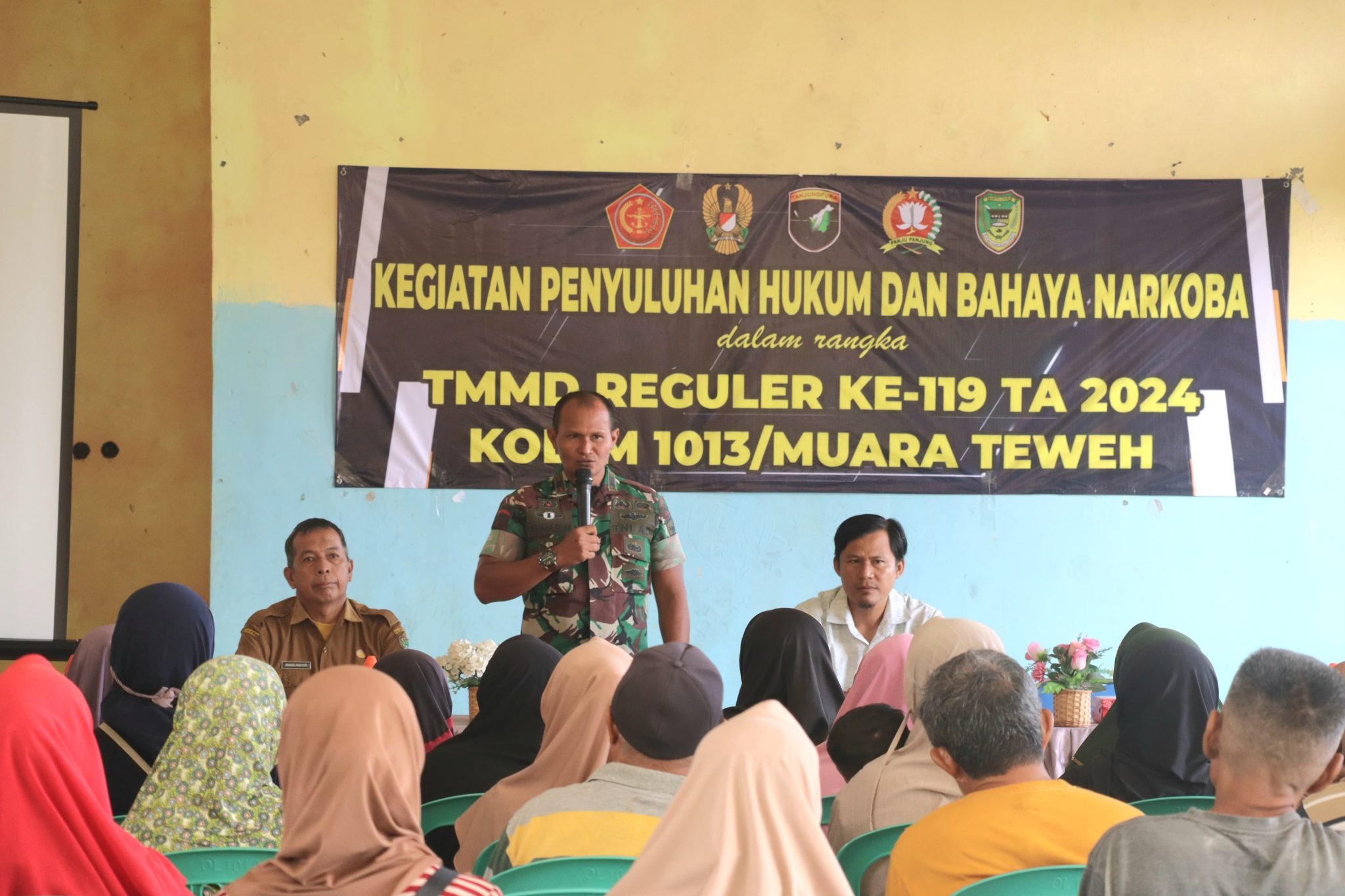 Satgas TMMD ke-119 Kodim 1013/Mtw Melaksanakan Sasaran Non Fisik Dengan Penyuluhan Bahaya Narkoba