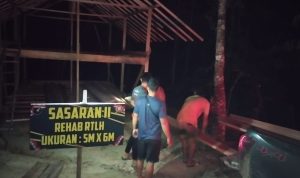 Gelap malam tak menyurutkan semangat kerja Satgas TMMD KE-119