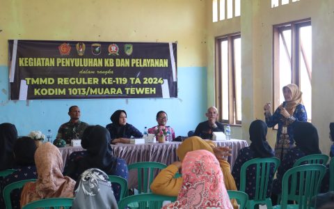 Harapkan indonesia maju, Satgas TMMD Ke 119 Kodim 1013/Mtw Berikan Sosialisasi Penyuluhan KB