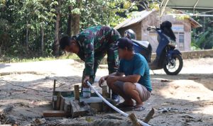 Satgas TMMD Ke-119 Kodim 1013/Mtw Membangun Program Air Bersih Mencapai 100 Persen
