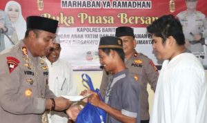 Polres Bartim Gelar Buka Bersama Dengan Anak Yatim