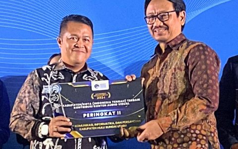 Kominfo HSU Raih Penghargaan Pusat, Anugerah Media Center 2024