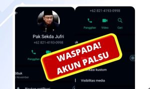Beredar Nomor dan Akun Palsu Mengatasnamakan Pj Sekda Jufriansyah