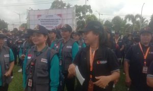 Pj Bupati Bartim Hadiri Apel Siaga Pengawasan Pemilu