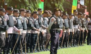 Polres Bartim Apel Kesiapsiagaan dan Latihan Sispamko