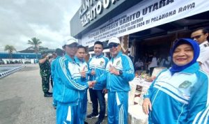 Ketum PBVSI Barito Utara Hadiri Pelepasan Dua Tim Voly Ikuti Selekda Prapopnas