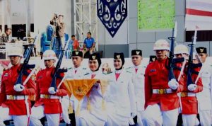 Pj Bupati Barito Utara Muhlis Pimpin Upacara Penurunan Bendera Merah Putih