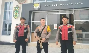 Patroli Gedung dan Kantor KPU Murung Raya Diperketat Jelang Pilkada Serentak