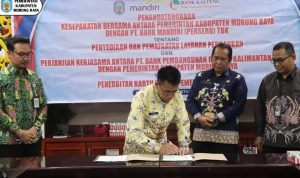 Pj Bupati Murung Raya Teken MoU Terkait Pemanfaatan Layanan Perbankan