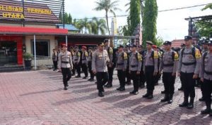 Kapolres Barito Utara Pimpin Apel Kesiapan Pengamanan TPS Jelang Pilkada Serentak 2024