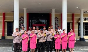 Kapolres Murung Raya dan Jajaran Sambut Kedatangan Dansat Brimob Polda Kalteng di Mako Kompi 2