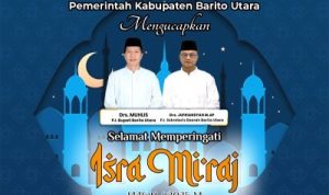 Pemkab Barut Mengucapkan Selamat Memperingati Isra Miraj 1446 Hijriah tahun 2025 Masehi