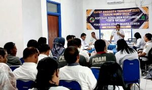 Kadis Nakertranskop UKM Buka RAT Koperasi Karyawan Tirta Batara Muara Teweh Tahun Buka 2024