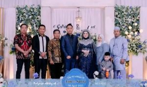 Ketua DPRD Murung Raya Hadiri Resepsi Pernikahan Anak H. Tatak Ansyari di GPU