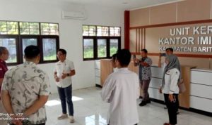 Asisten Sekda dan Kadis Nakertranskop UKM Terima Kunjungan Kakanwil Imigrasi Kalteng