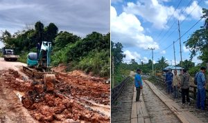 Dinas PUPR Tangani Titik Jalan Rusak di KM 34 Menuju Desa Jamut, Dukung Pembangunan Jembatan Baru