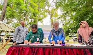 Dishut Kalsel Lakukan Penandatanganan Dokumen PKS Pembangunan Embung Riam Pinang