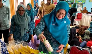 Pj Ketua TP PKK Barut Kunker ke Posyandu Taka Sasama Desa Trahean