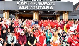 PJ Ketua TP PKK Barito Utara Gelar Senam Pagi Bersama ASN dan Masyarakat