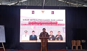 Bawaslu Gelar Ikrar Netralitas Kades dan Lurah serta Pencanangan Desa Anti Politik Uang se Barut
