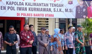 Pj Bupati dan Unsur FKPD Sambut Kunjungan Kerja Kapolda Kalteng di Muara Teweh