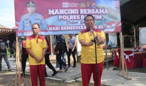 Kapolres Bartim Resmi Buka Lomba Mancing