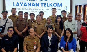 Diskominfosandi Barut Terima Kunjungan Tim Teknis Telkom KalselTeng