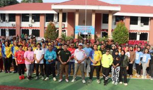 Kapolres Bartim Ikut Meriahkan Olahraga Bersama Forkopimda