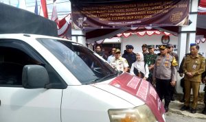 Pj Bupati Barut Lepaskan Secara Resmi Distribusi Logistik PSU Pilkada 2024