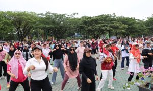 Senam Ceria dan Gema Cermat Warnai Peringatan HUT ke-80 RI di Tapin