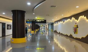 Terminal Bandara Syamsudin Noor Dihias Geopark Meratus Sambut Status Internasional
