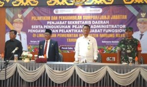 Bupati Murung Raya Lantik Pj Sekda dan 60 Pejabat di Lingkup Pemkab