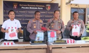 Konferensi Pers, Polres Murung Raya Ungkap Kasus Tindak Pidana Korupsi Dana APBdes Olung Olu