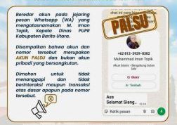 PUPR Barut Peringatkan Maraknya Akun WhatsApp Palsu