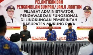 Bupati Heriyus Lantik 148 Pejabat Administrator, Pengawas, dan Fungsional di Murung Raya