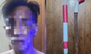Pria Bersajam di Ringkus Warga di Ampah