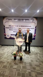 Ketua Umum SMSI Kukuhkan Pokja Newsroom Jaga Desa di Lampung Mengawal Desa, Mencegah Jaksa.