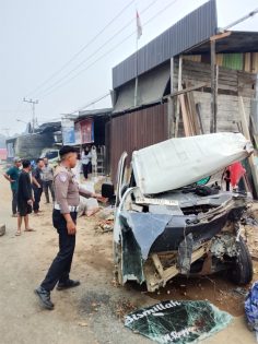 Kecelakaan Dini Hari di Rangen, Satu Penumpang Pick Up Tewas